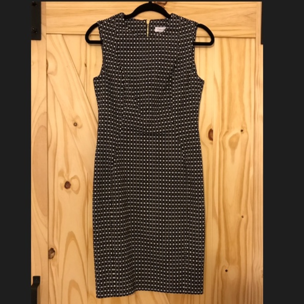 NWT Calvin Klein Sheath Dress Size 10 Pattern